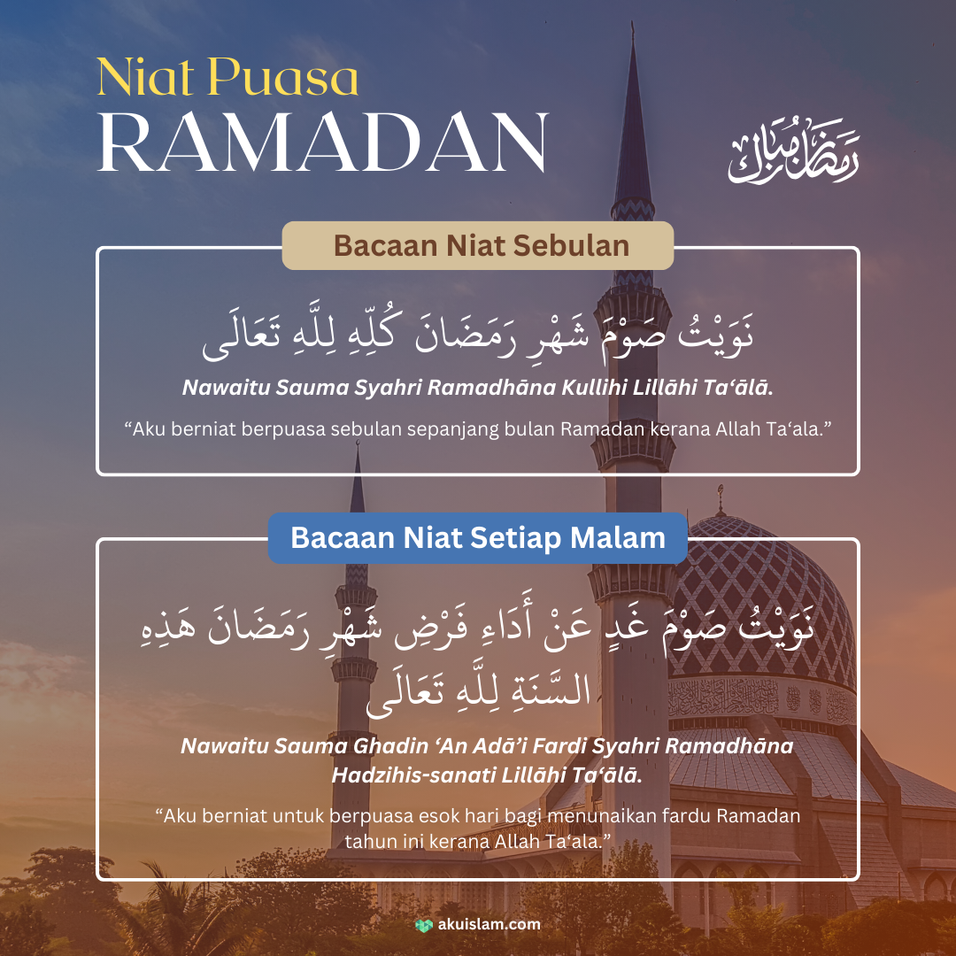 Niat Puasa Ramadan