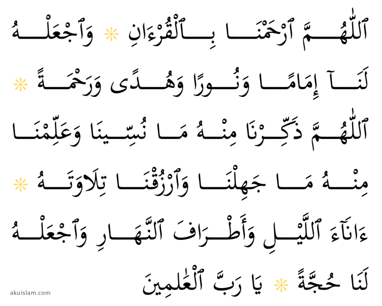 Doa Sebelum & Selepas Baca Quran (Transliterasi Rumi) • AKU ISLAM