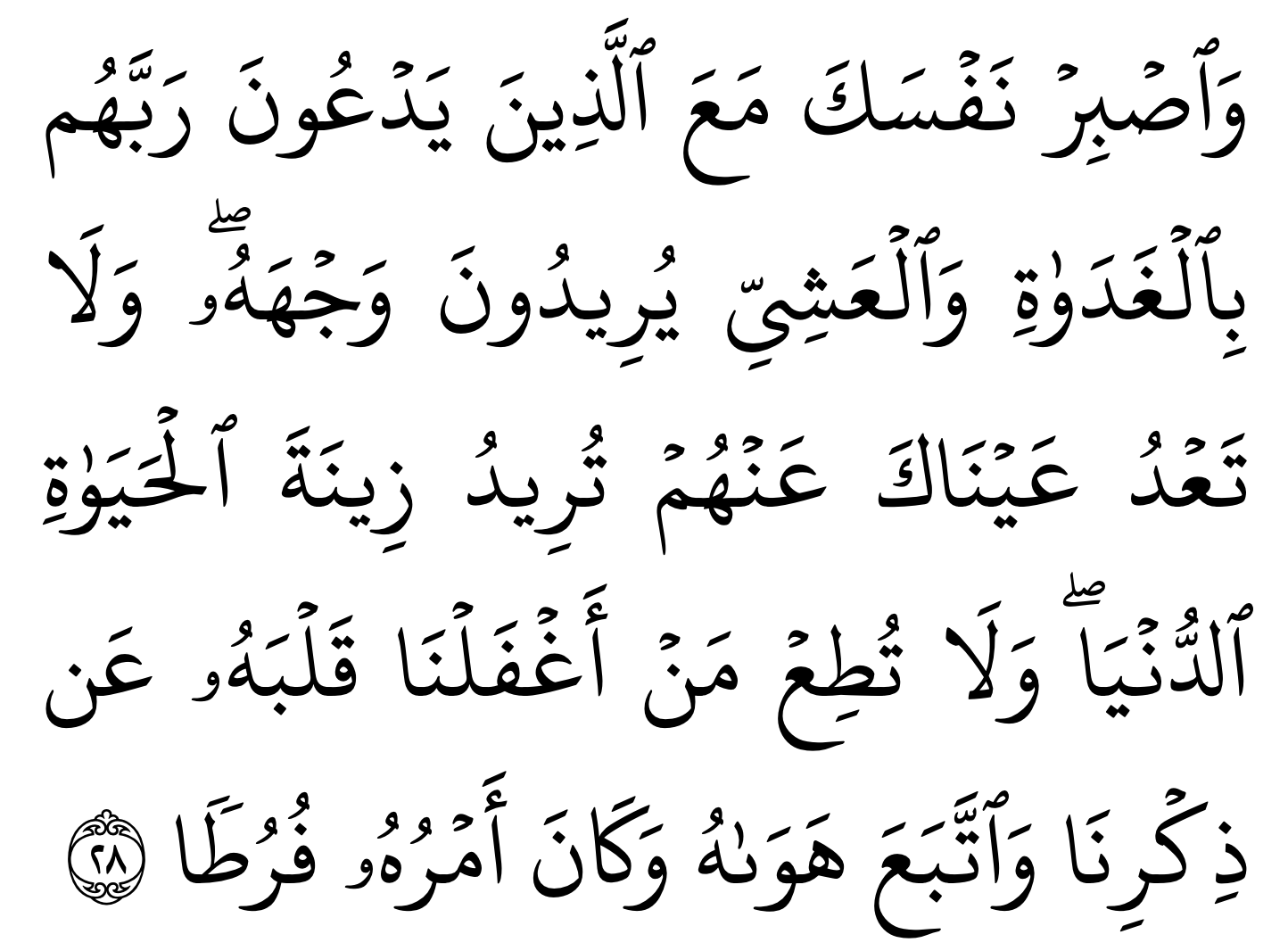 Surah al kahfi ayat 28