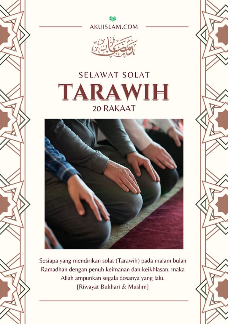 Bacaan Bilal Selawat Solat Tarawih 20 Rakaat (Panduan Rumi)