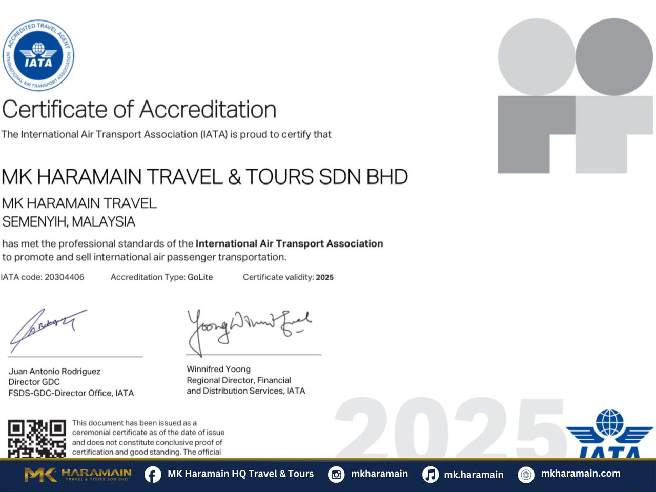 LESEN IATA MK Sijil IATA MK Haramain