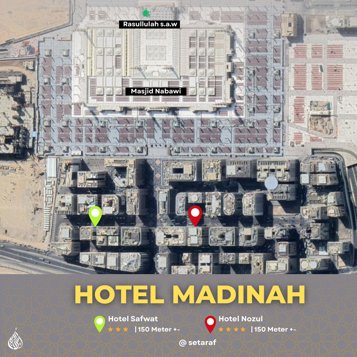 Peta hotel Madinah