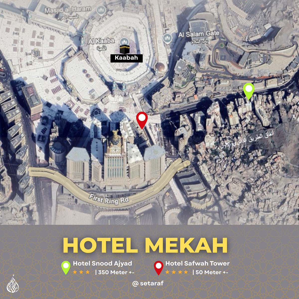 Peta Hotel Mekah