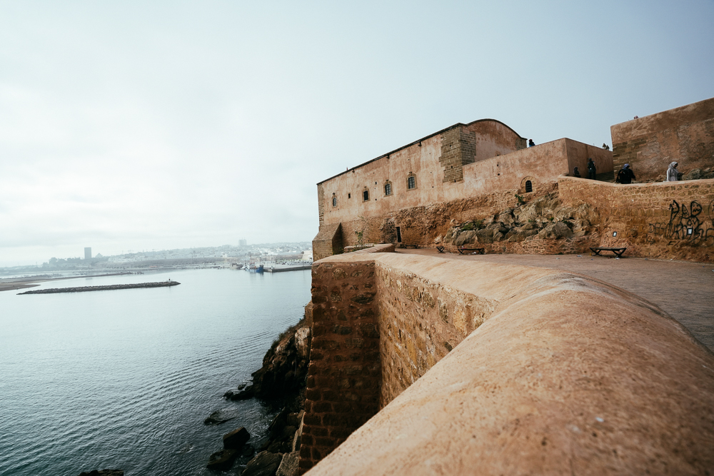 Benteng Kasbah Udayas di tebing laut Rabat