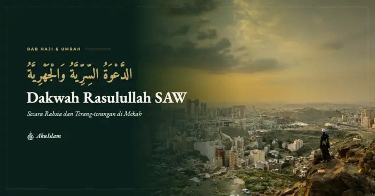 Muka foto Dakwah Rasulullah SAW dengan pemandangan kota Mekah ketika senja