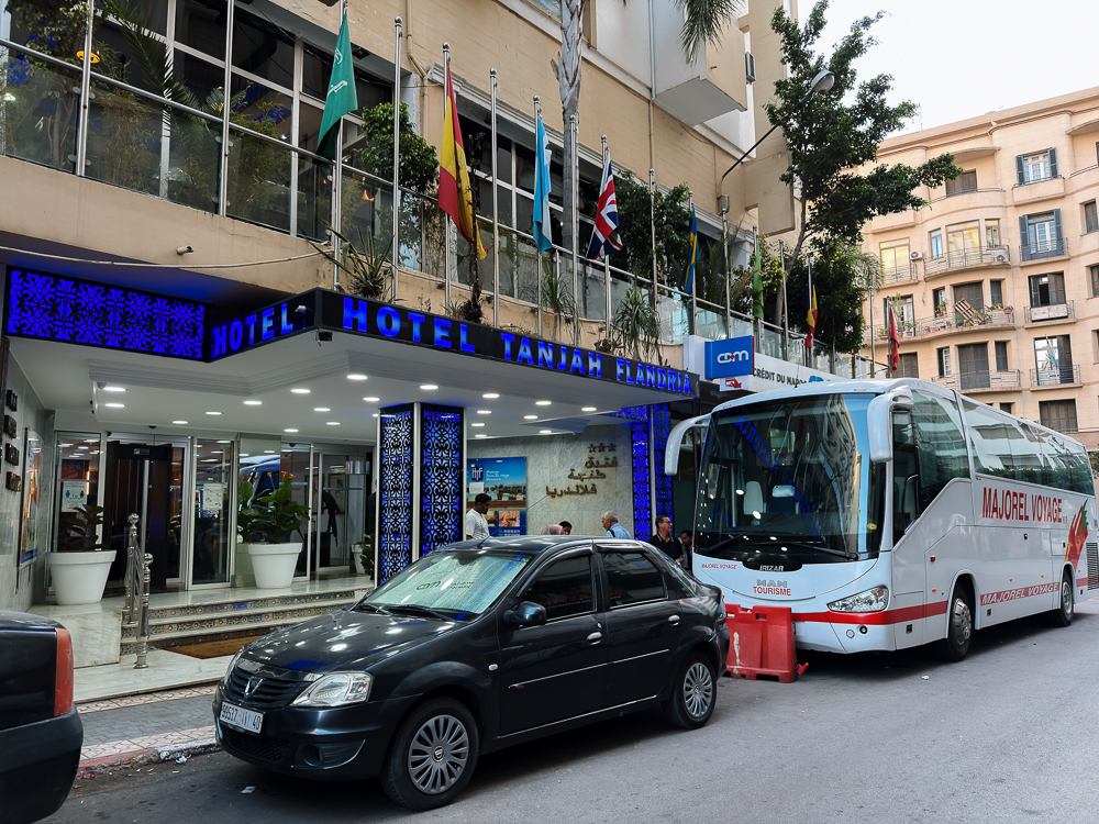 Fasad Hotel Tanjah Flandria di Boulevard Mohammed V, Tangier
