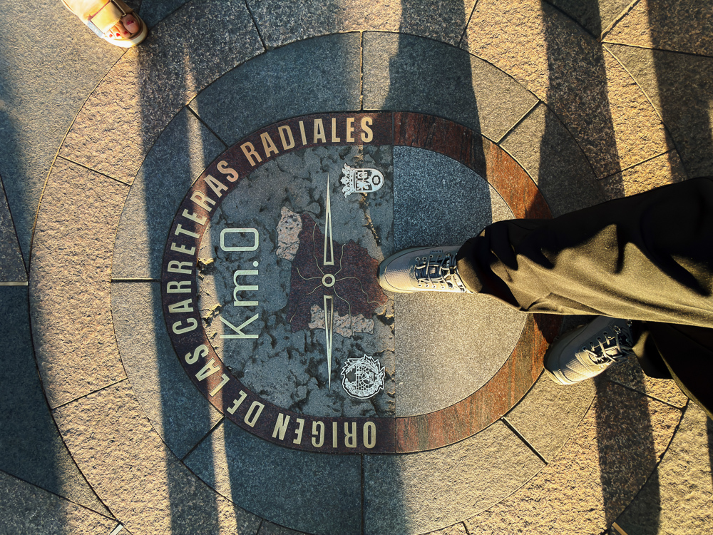Plak Kilómetro Cero di Puerta del Sol, Madrid