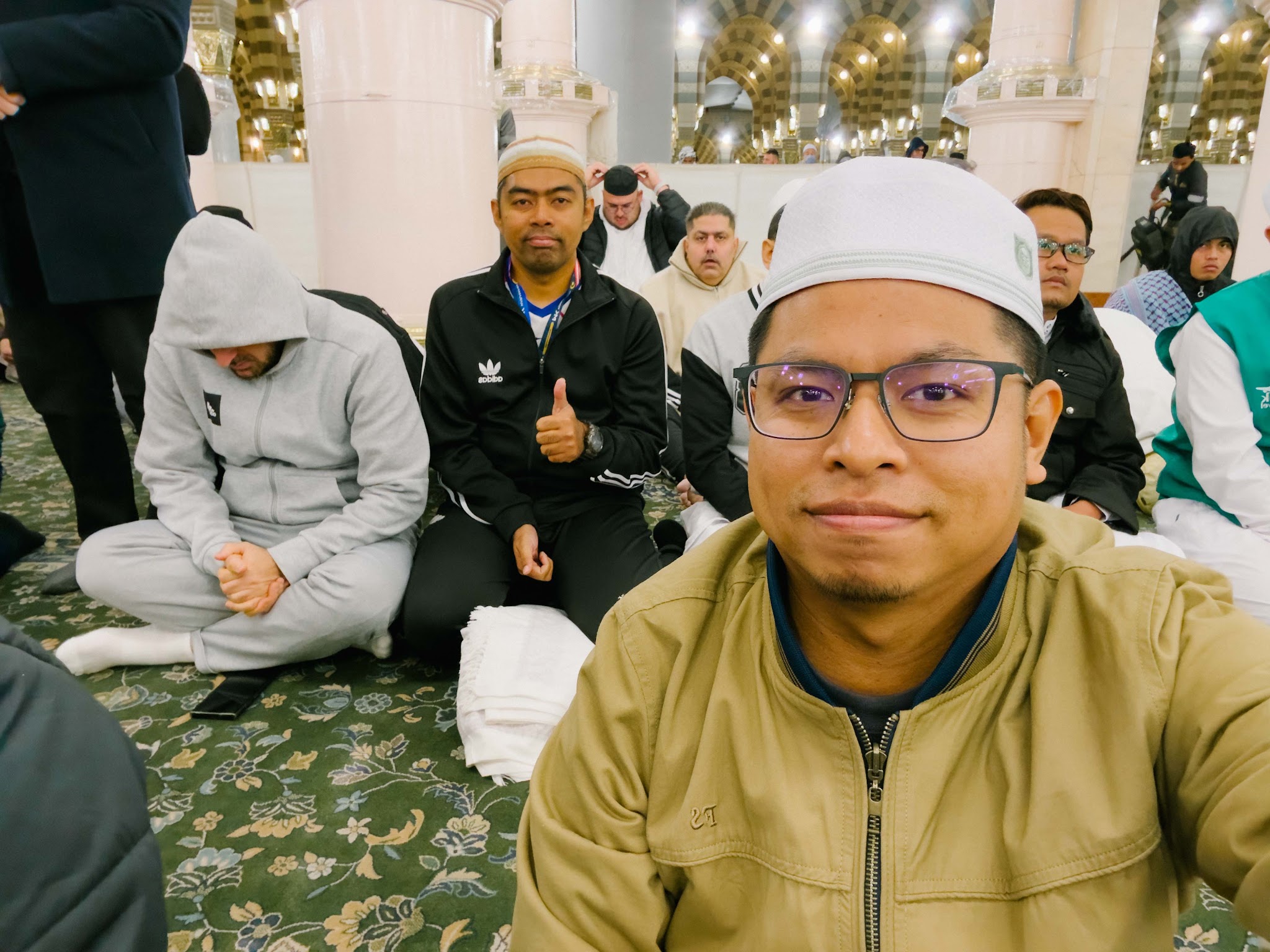 Kru AkuIslam di dalam Raudhah, Masjid Nabawi