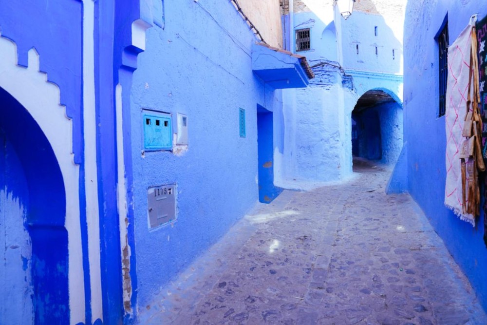 Lorong biru di madinah lama Chefchaouen
