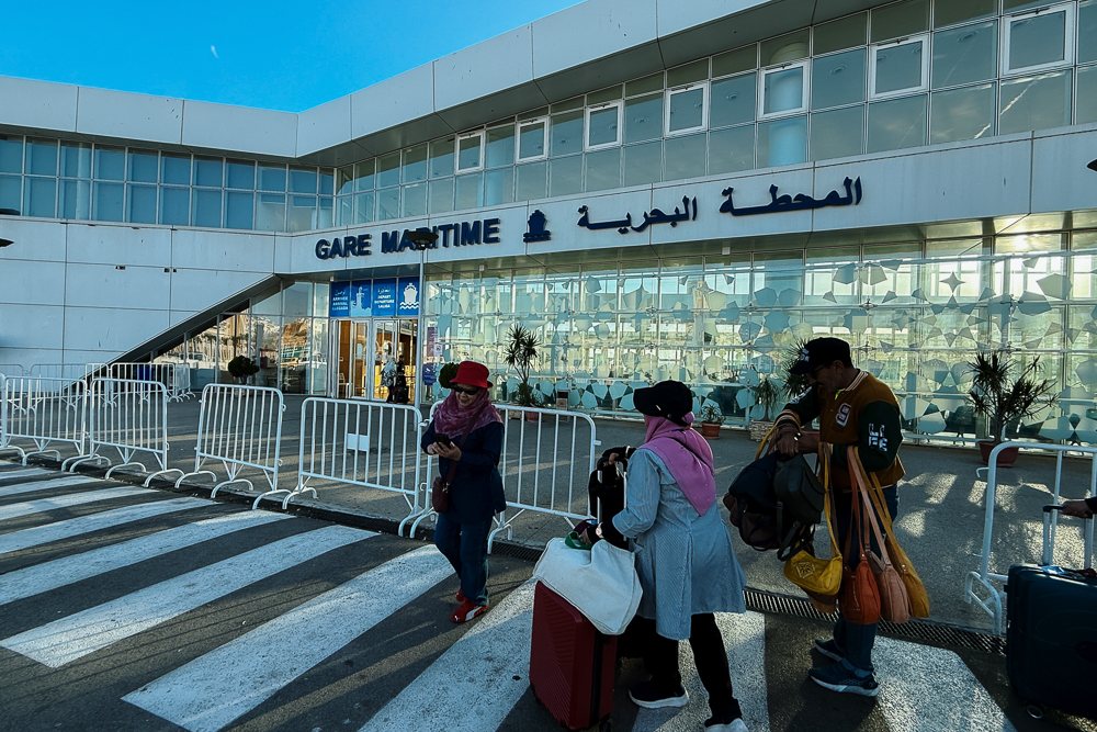 Terminal penumpang pelabuhan Tanger di utara Morocco